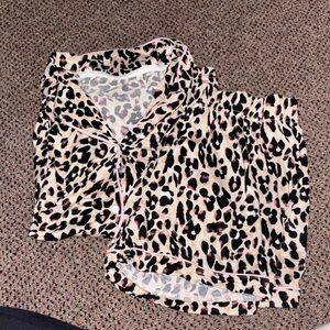 Tahari Leopard Print Pajama Set